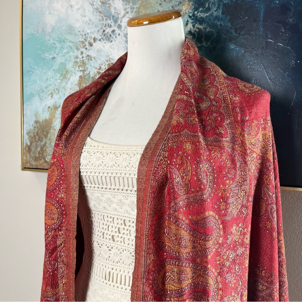 Paisley Pashmina with Fringe - Picture 4 of 6